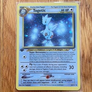 Togetic 1st Edition Holographic Holo Rare Vintage Pokemon Trading Card Game